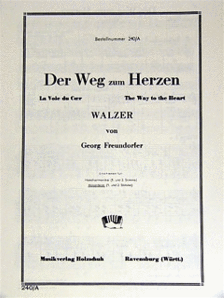 Der Weg zum Herzen, Walzer Voice scores gallery preview page 1