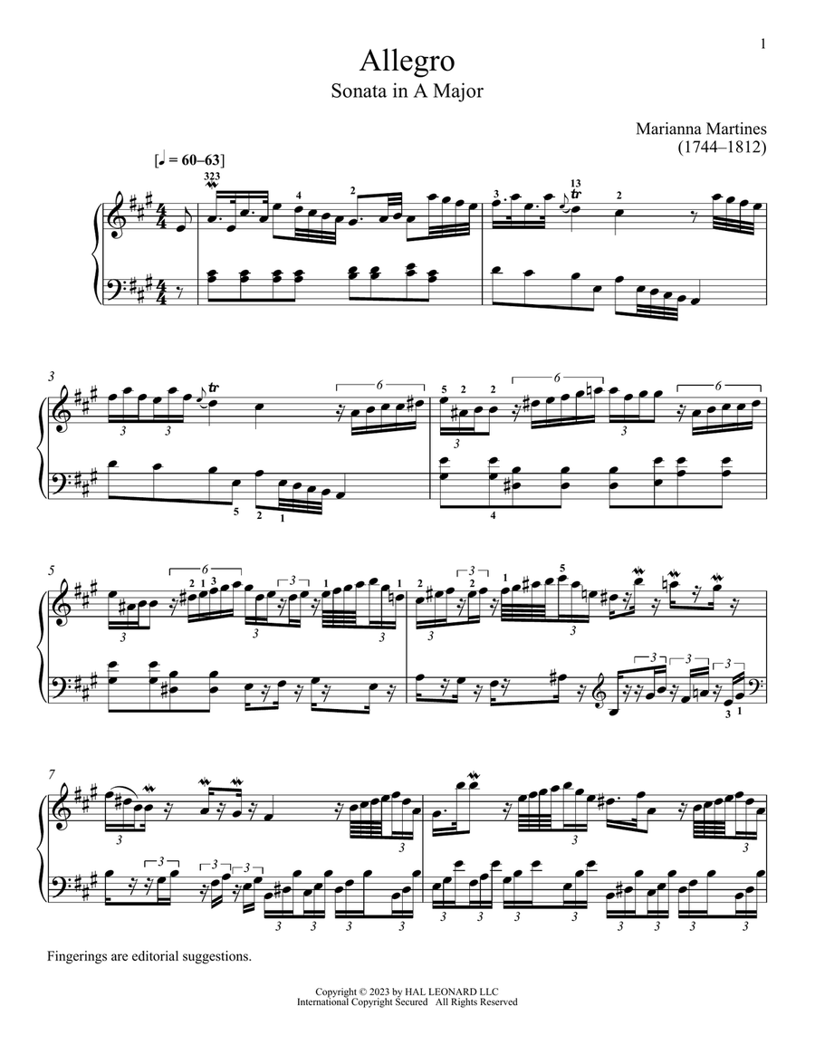Allegro Piano Solo scores gallery preview page 1