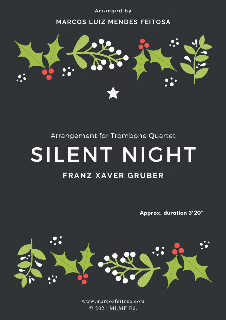 Silent Night - Trombone Quartet Trombone Quartet scores gallery preview page 1
