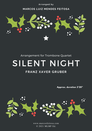 Book cover for Silent Night - Trombone Quartet