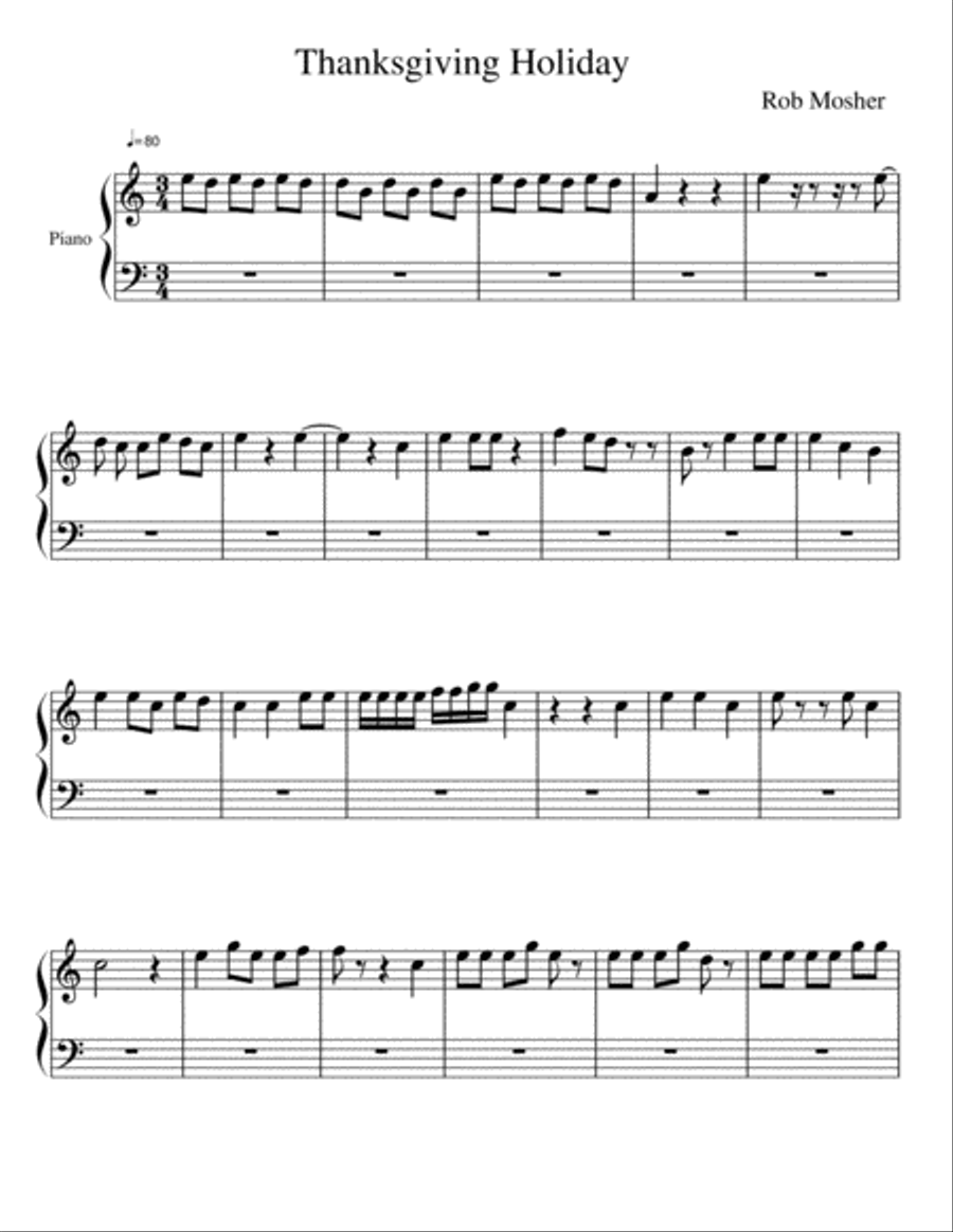 Thanksgiving Holiday Thanksgiving Holiday Voice scores gallery preview page 1