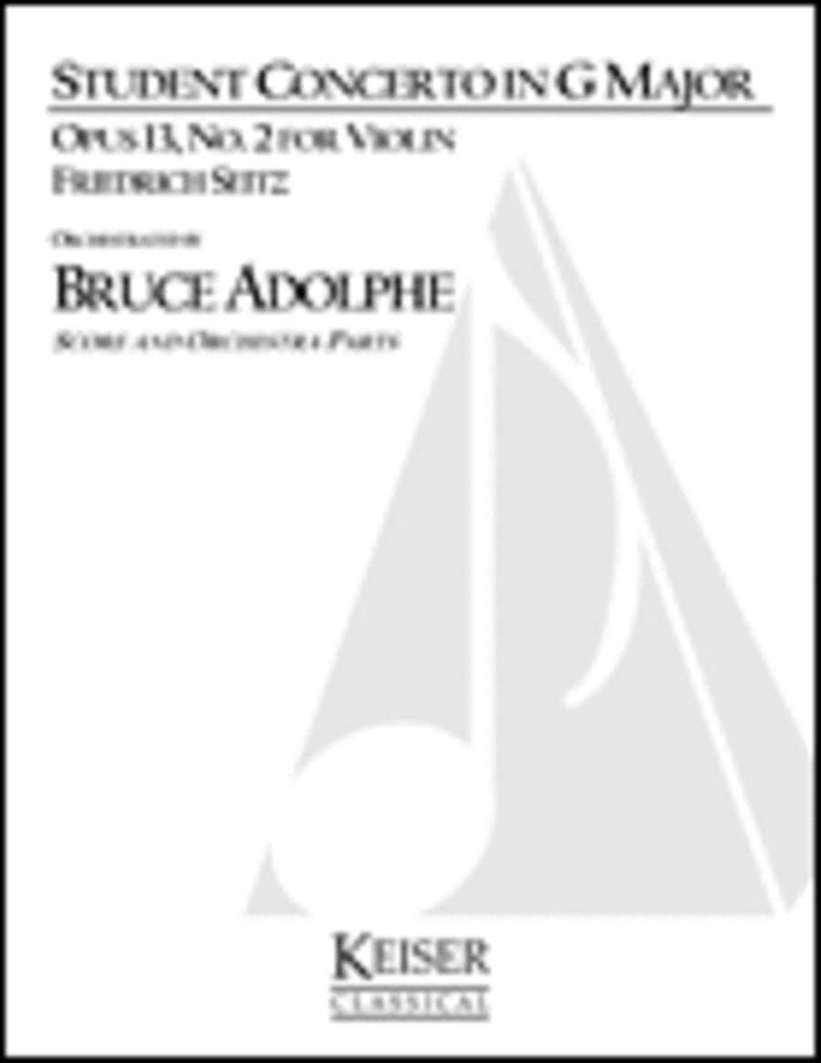 Student Concerto No. 2, Op. 13 in G Major Chamber Orchestra scores gallery preview page 1