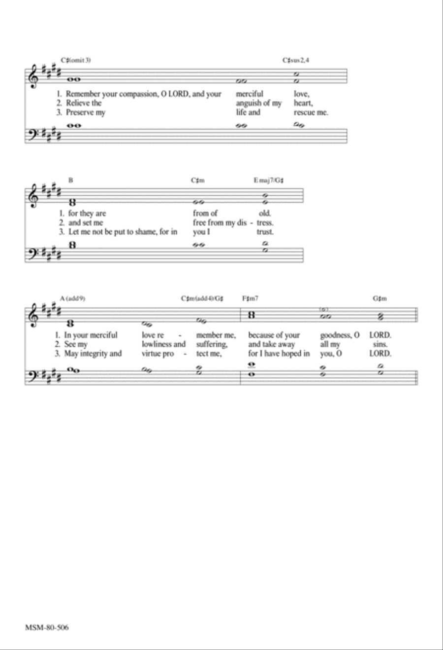 Psalm 25 Psalm 25 4-Part scores gallery preview page 2