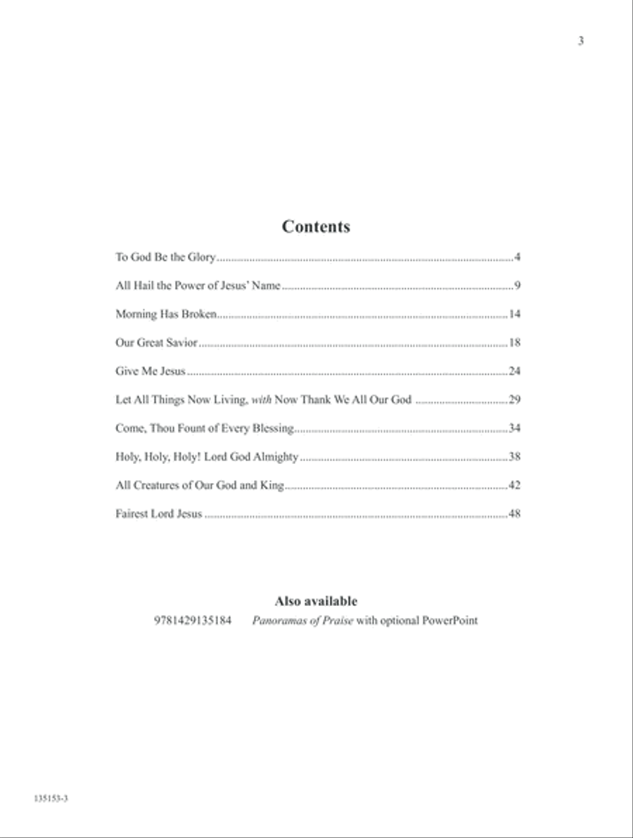 Panoramas of Praise - Book only Piano Solo scores gallery preview page 3