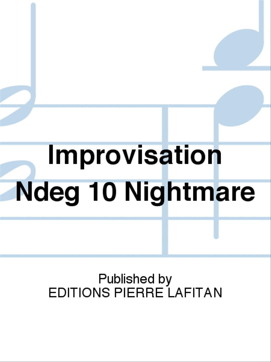 Improvisation N° 10 Nightmare Piano Solo scores gallery preview page 1