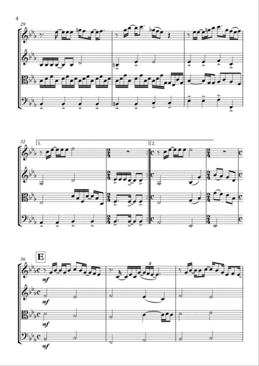 Your Song Your Song String Quartet scores gallery preview page 5