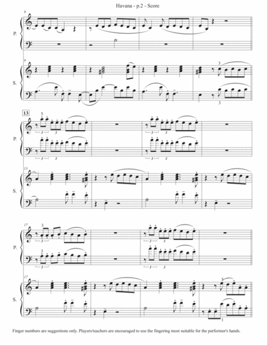 Havana Piano scores gallery preview page 3
