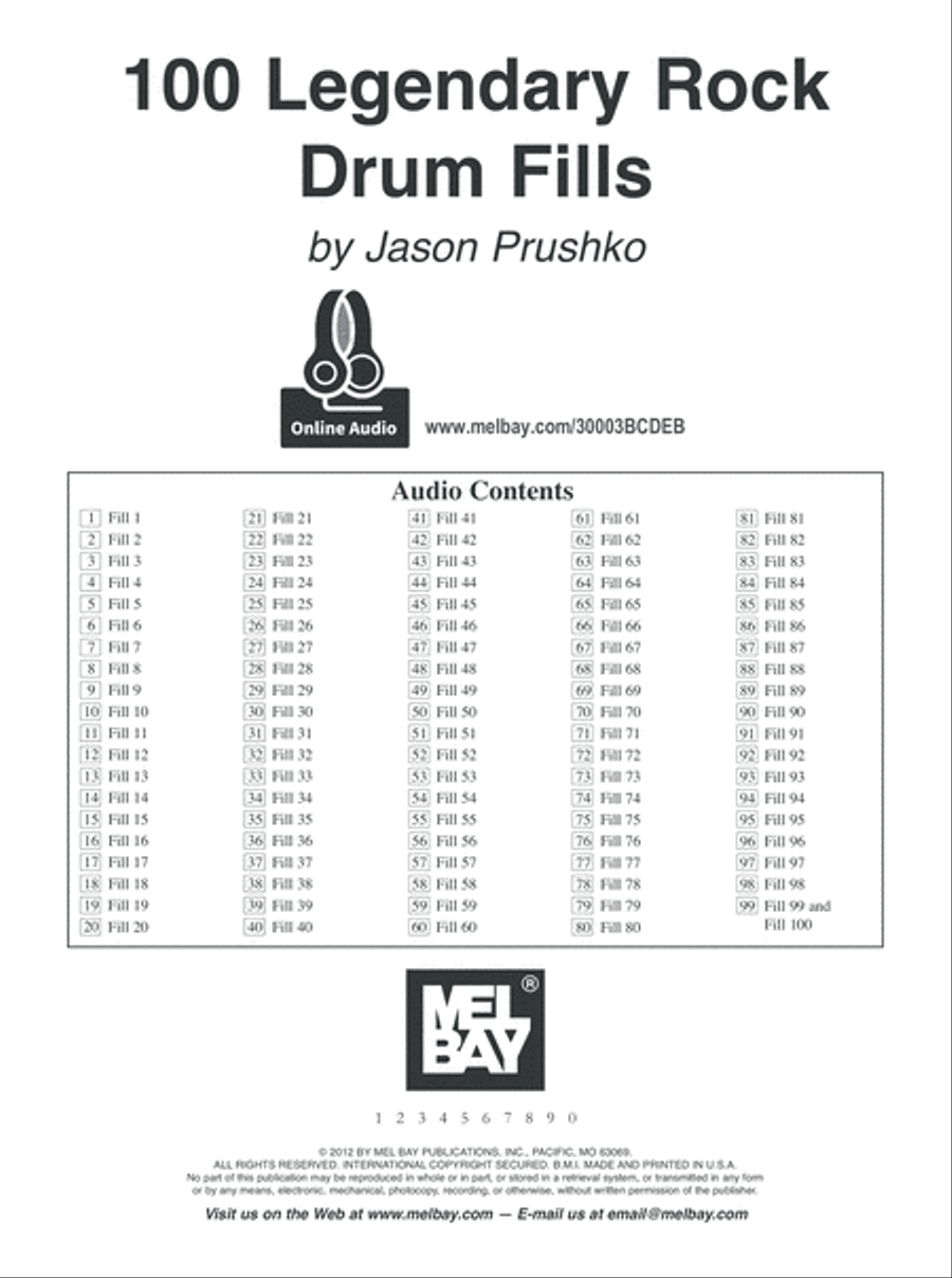 100 Legendary Rock Drum Fills Drum Set scores gallery preview page 2