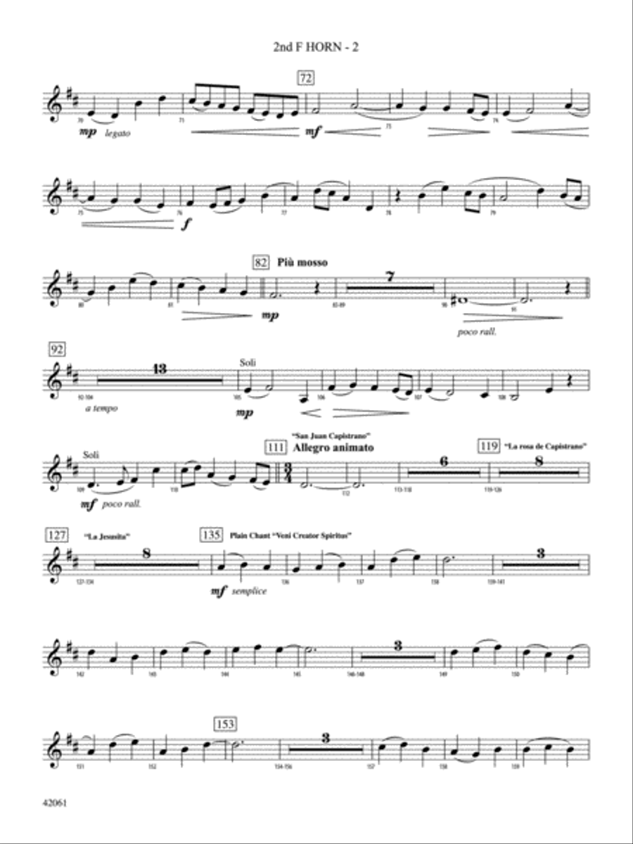 South County Sketches: 2nd F Horn Full Orchestra scores gallery preview page 2
