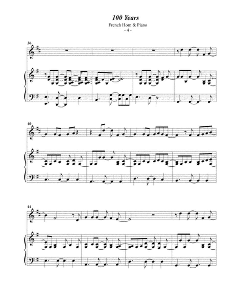 100 Years Piano scores gallery preview page 4