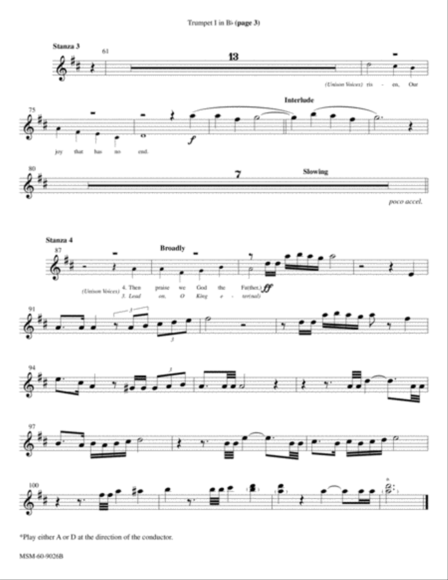 The Day of Resurrection Lead On, O King Eternal Choir scores gallery preview page 3