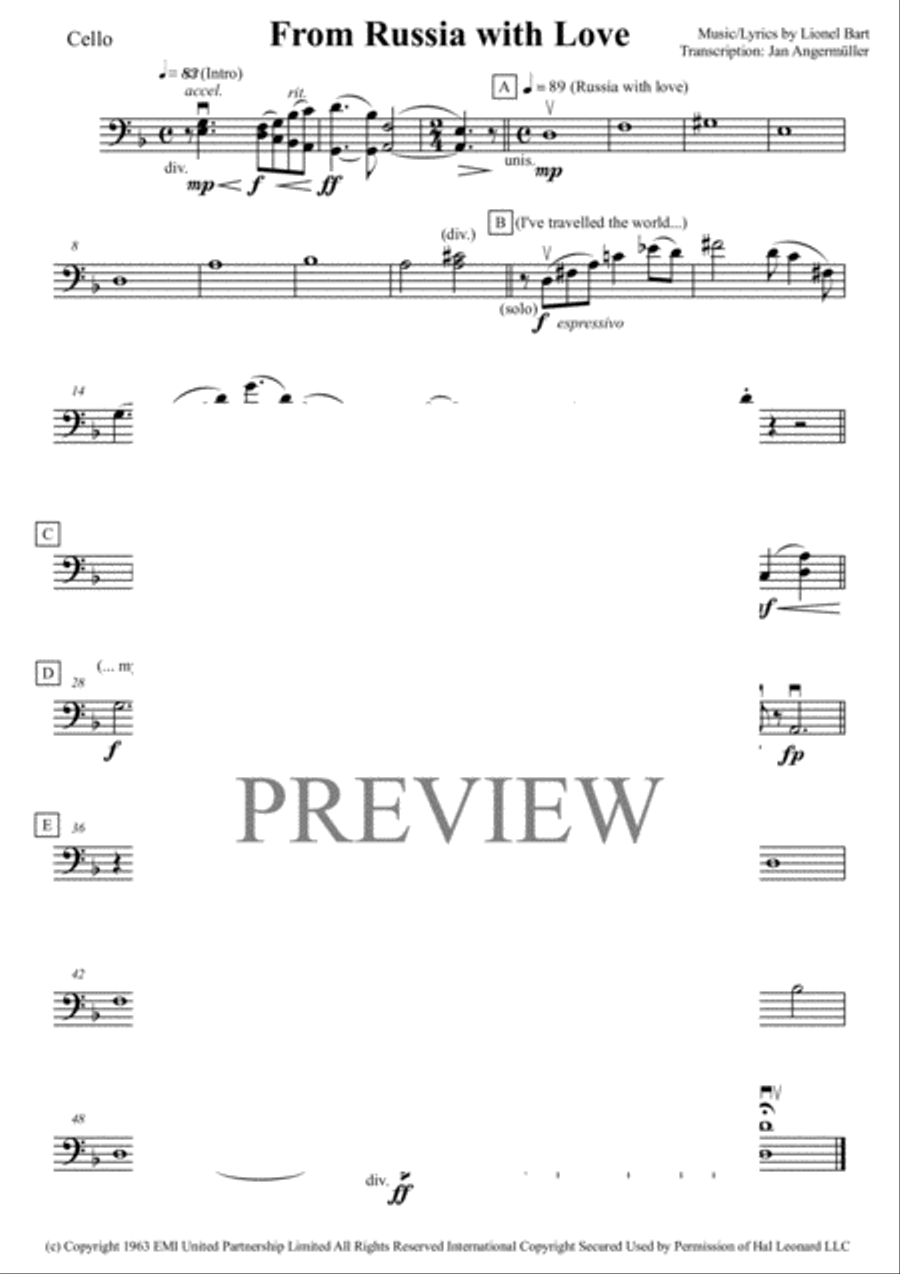 From Russia With Love Small Ensemble scores gallery preview page 4