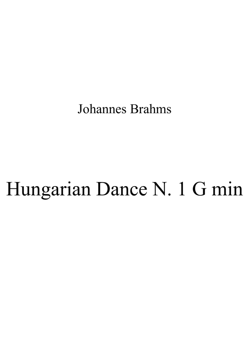 Johannes Brahms - Hungarian Dance N 1 G min - Tutto lo spartito