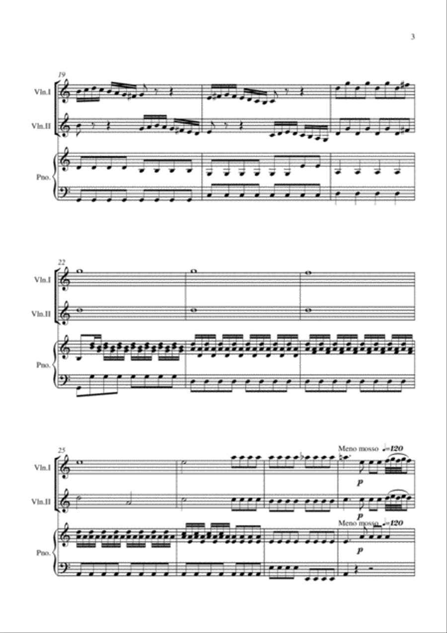 Sinfonia from Armida al Campo D'Egitto - 2 Violins and Piano - Early Advanced String Duet scores gallery preview page 6