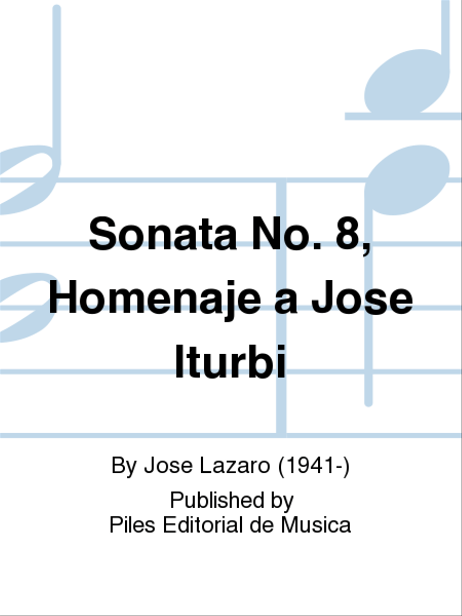 Sonata No. 8, Homenaje a Jose Iturbi Piano Solo scores gallery preview page 1