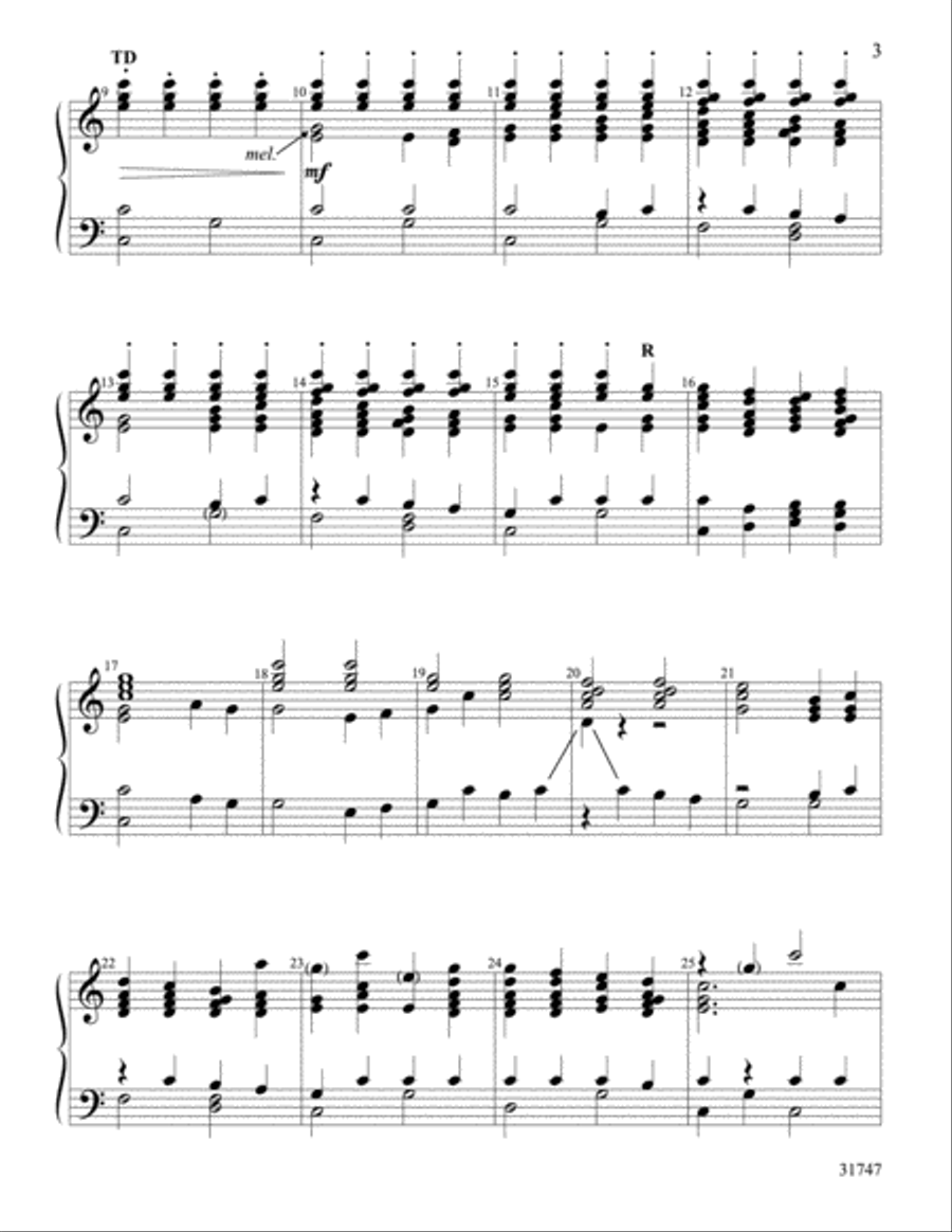 Frosty the Snowman Handbell Choir scores gallery preview page 3