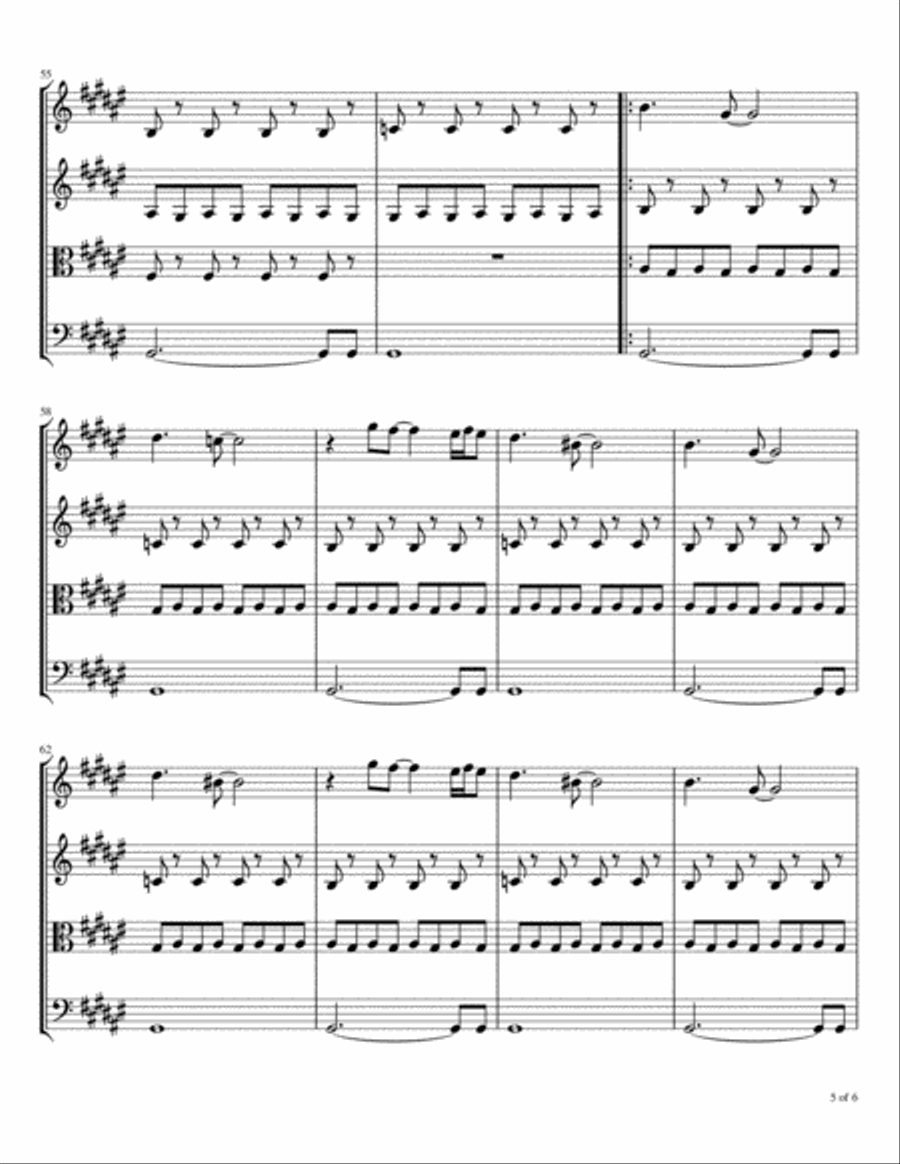 Sail On String Quartet scores gallery preview page 6