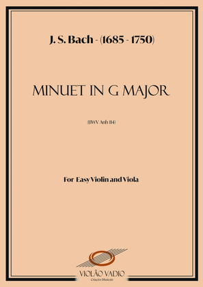 Minuet in G Major (BWV 114) - (J. S. Bach) - For Easy Violin and Viola Duo