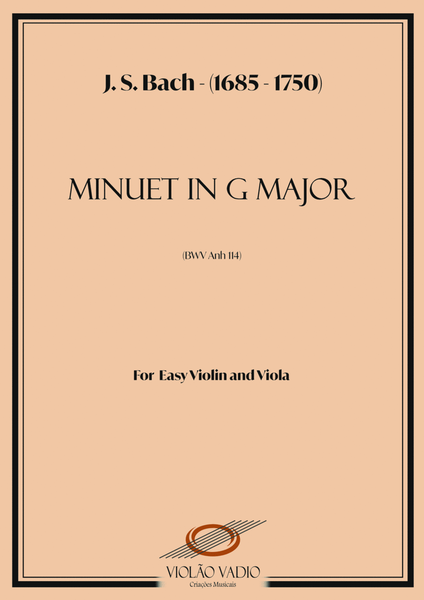 Minuet in G Major (BWV 114) - (J. S. Bach) - For Easy Violin and Viola Duo image number null
