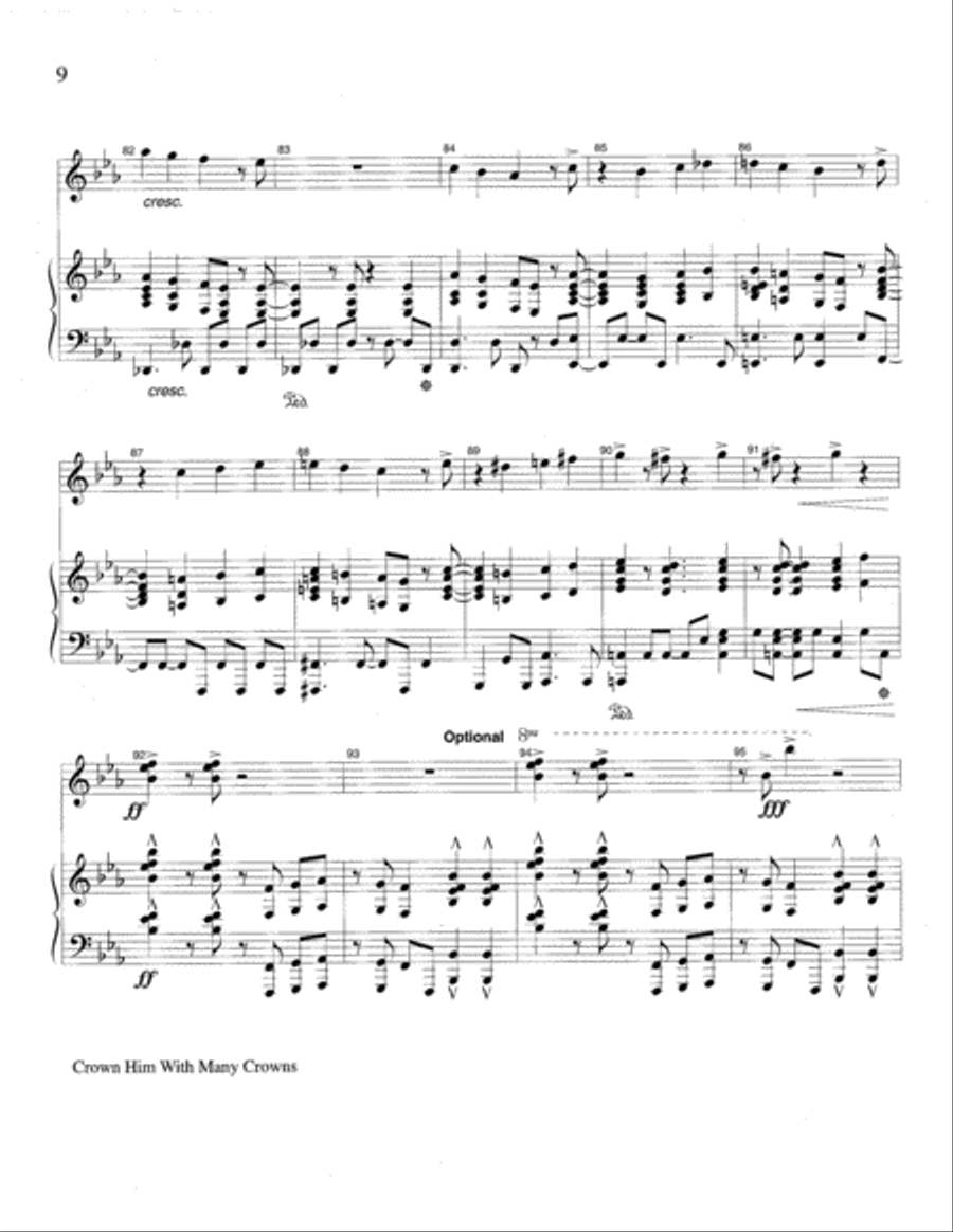 Crown Him with Many Crowns Percussion scores gallery preview page 22