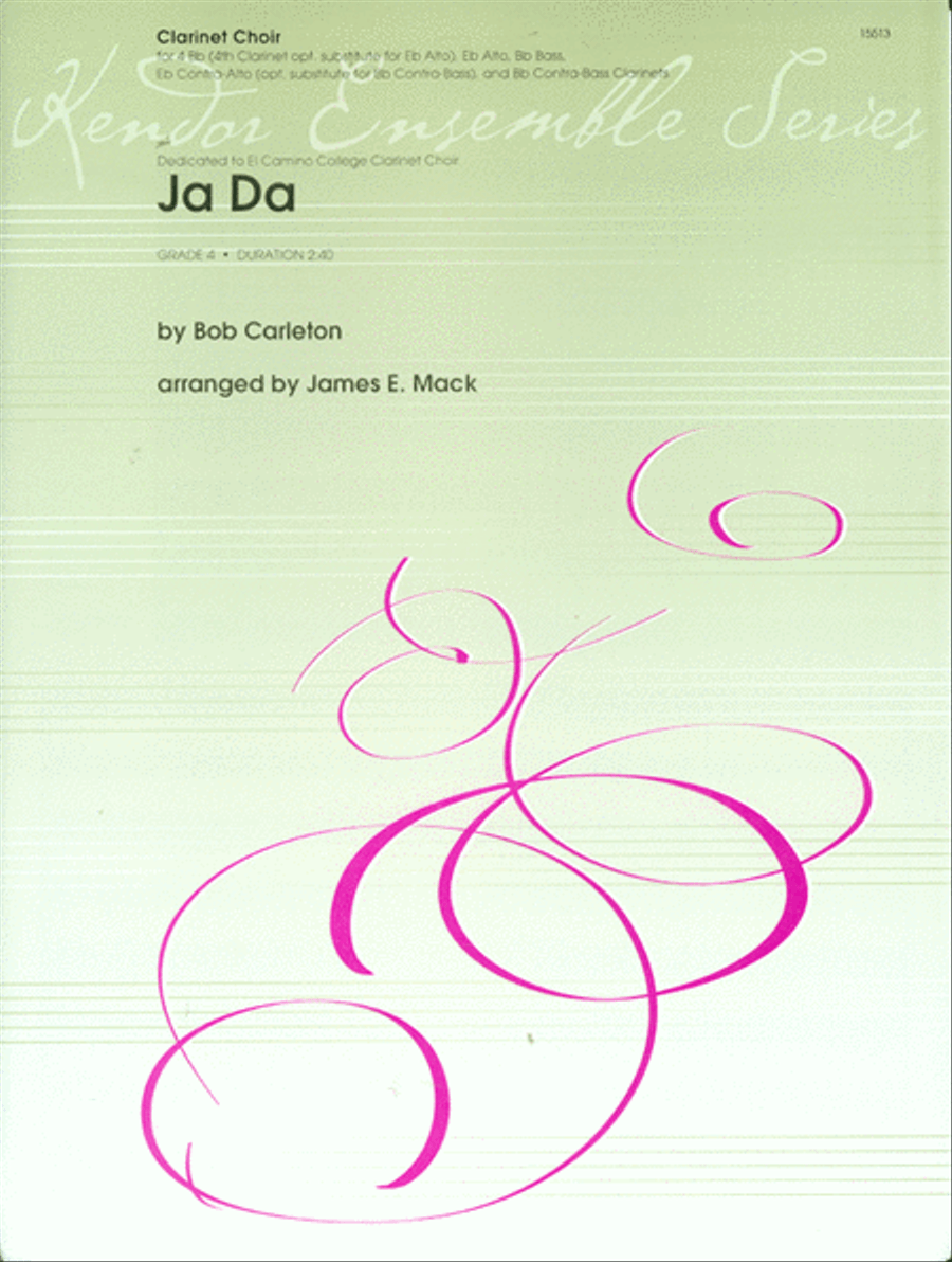 Ja Da B-Flat Clarinet scores gallery preview page 1