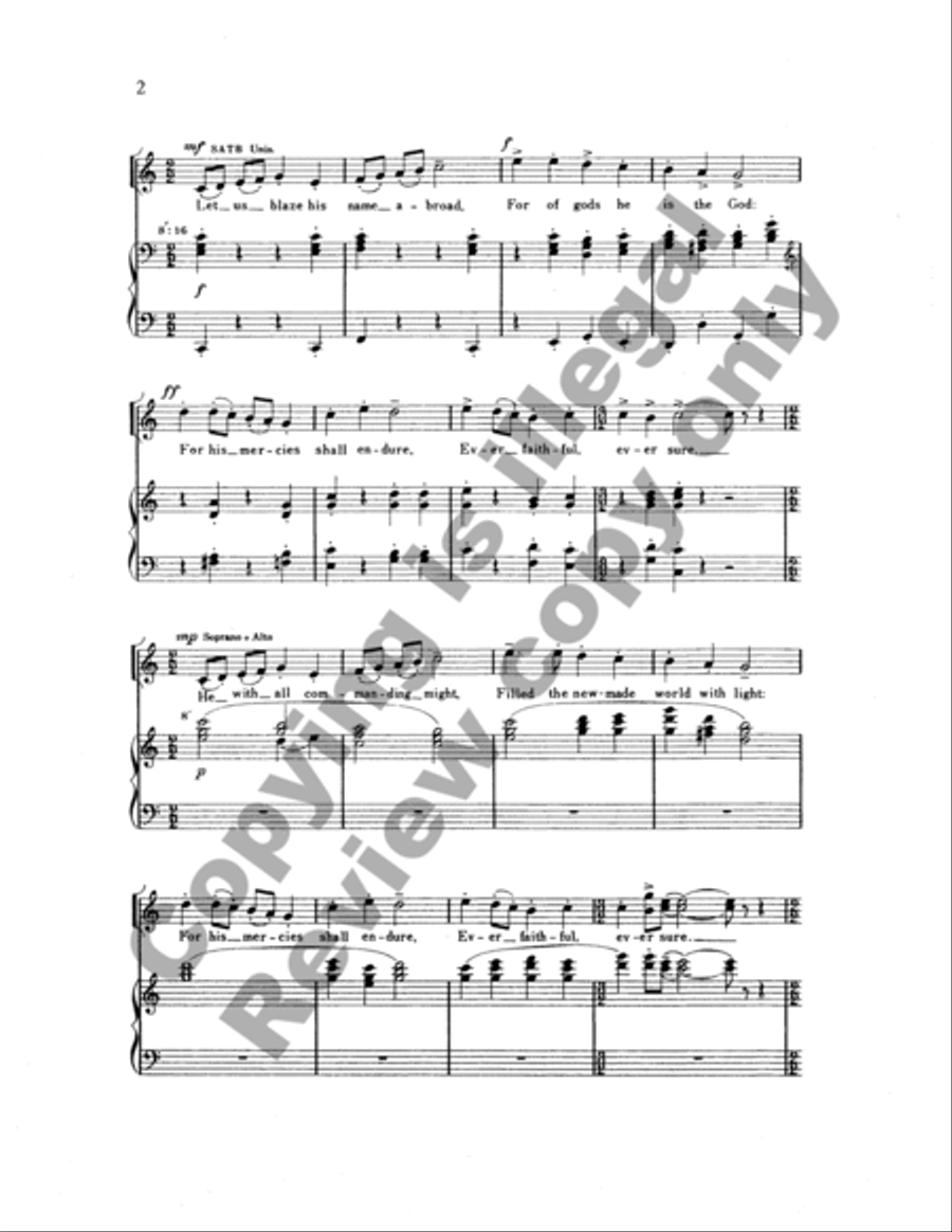 Let Us With a Gladsome Mind 4-Part scores gallery preview page 7