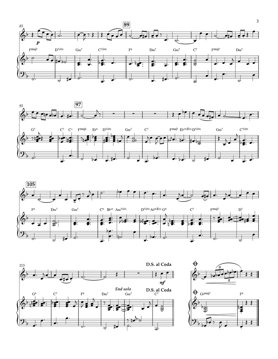 The Christmas Waltz Violin Solo scores gallery preview page 3