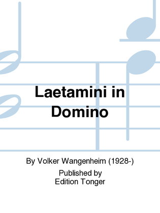 Laetamini in Domino