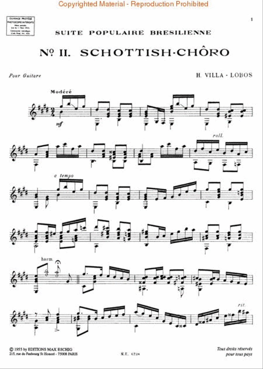 Suite Populaire Bresilienne - No. 2: Schottish-Choro Acoustic Guitar scores gallery preview page 2