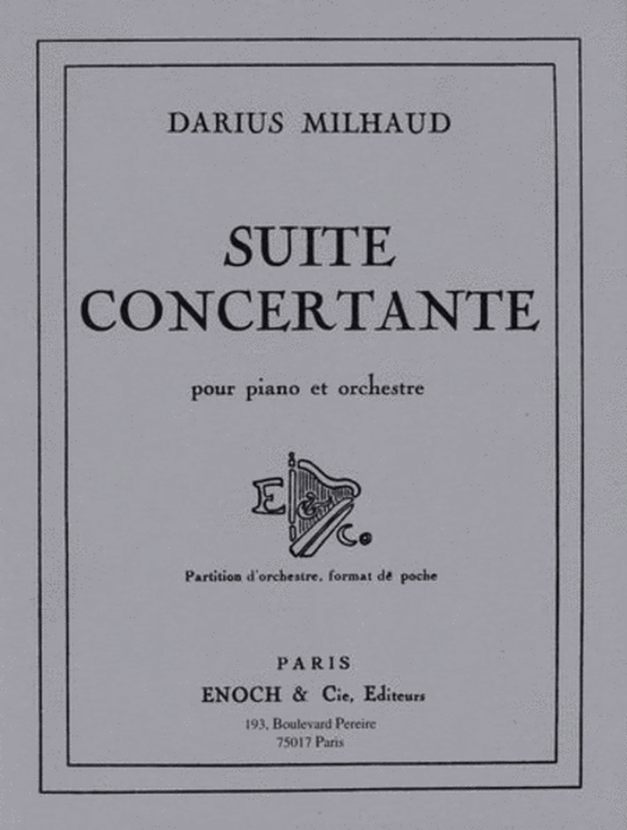 Suite Concertante, Pour Piano & Orchestre