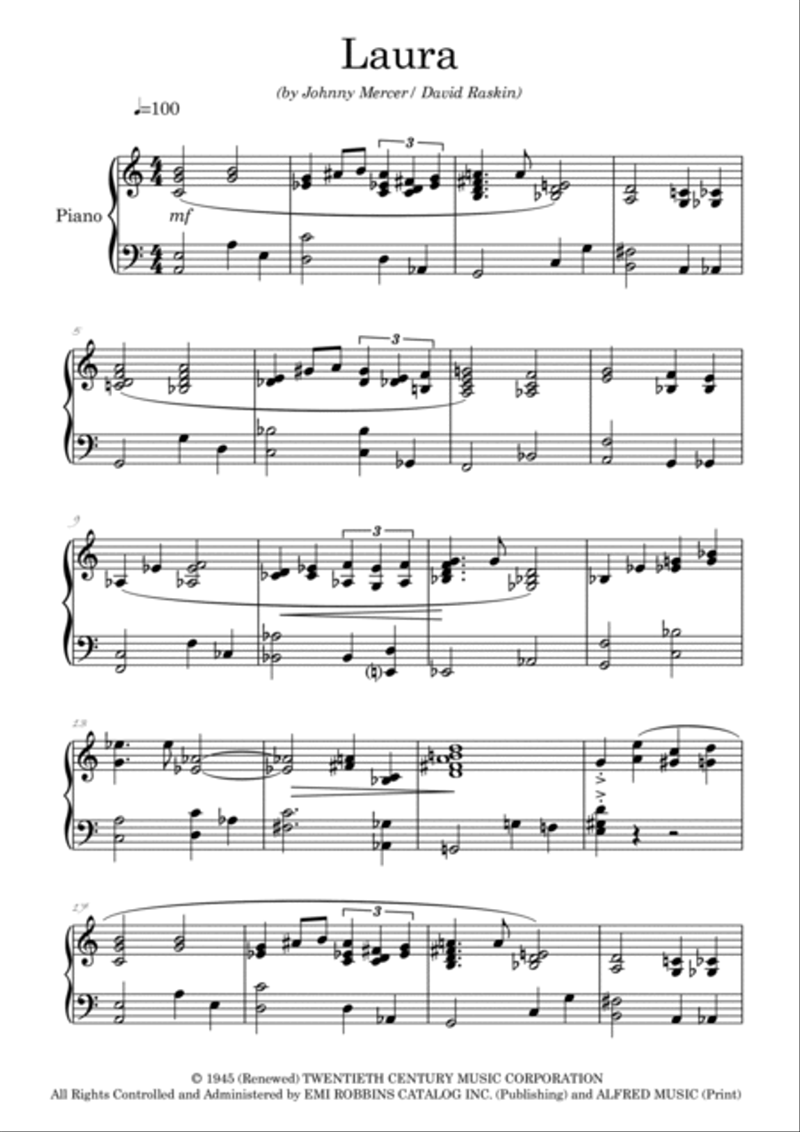Laura Piano Solo scores gallery preview page 2