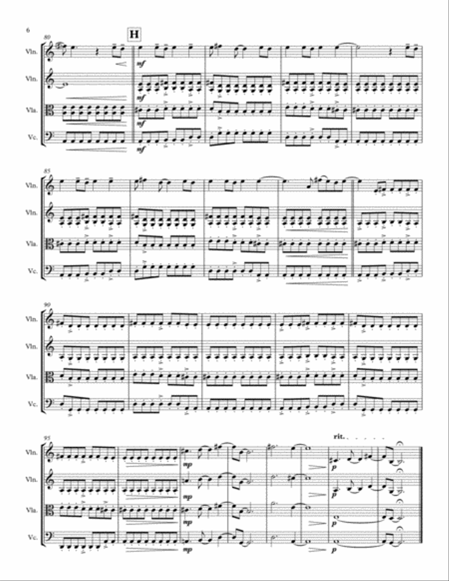 Beautiful Day String Quartet scores gallery preview page 6
