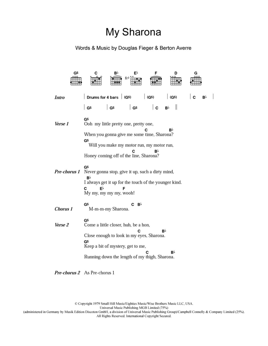 My Sharona Acoustic Guitar scores gallery preview page 1