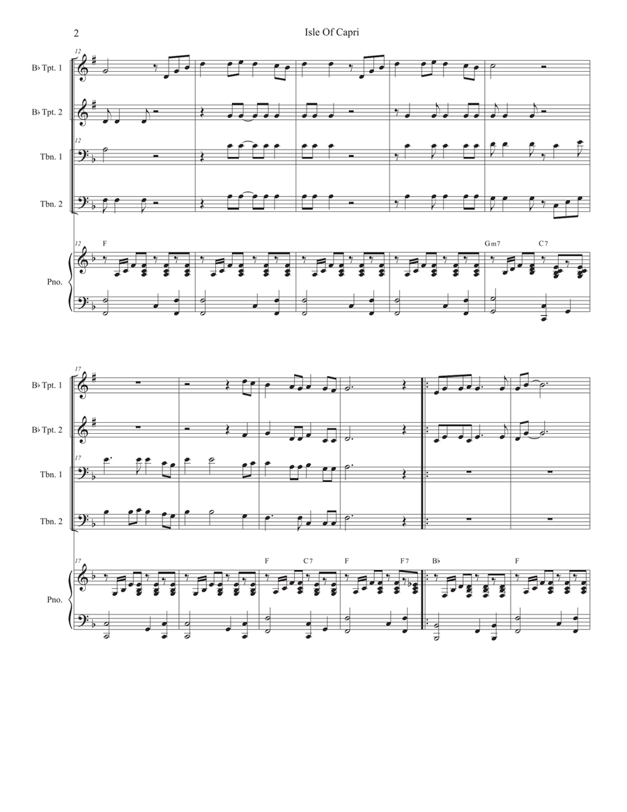 Isle Of Capri Isle Of Capri Brass Ensemble scores gallery preview page 2