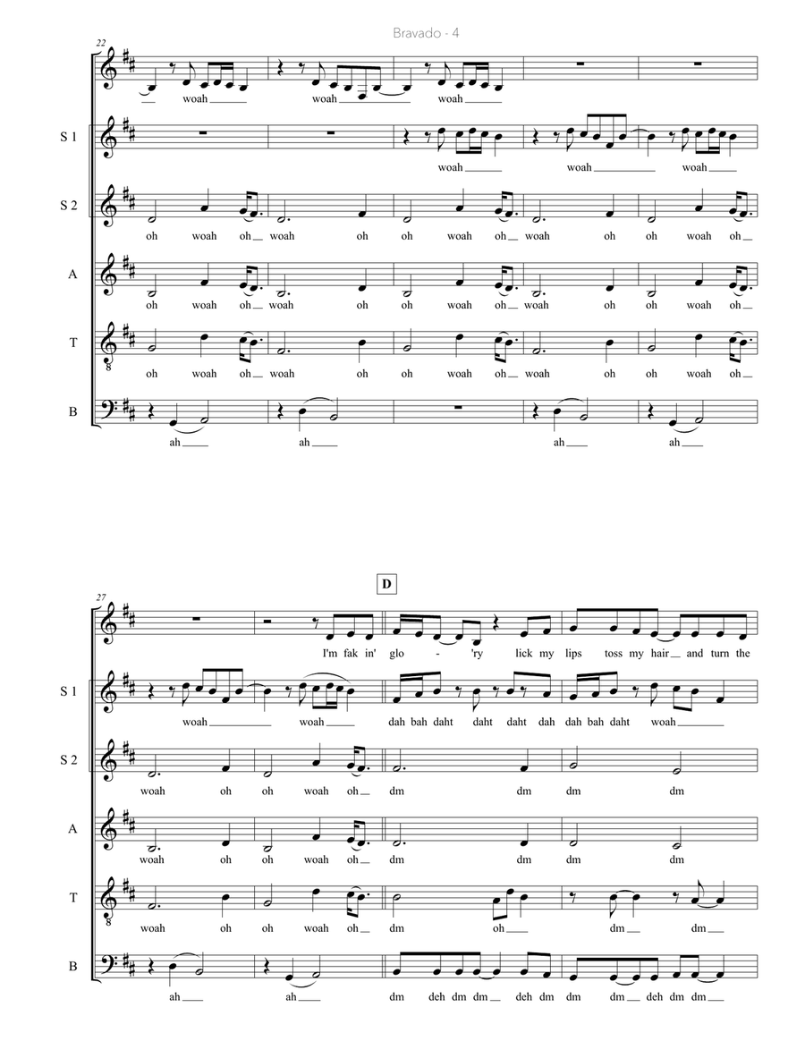 Bravado 4-Part scores gallery preview page 4