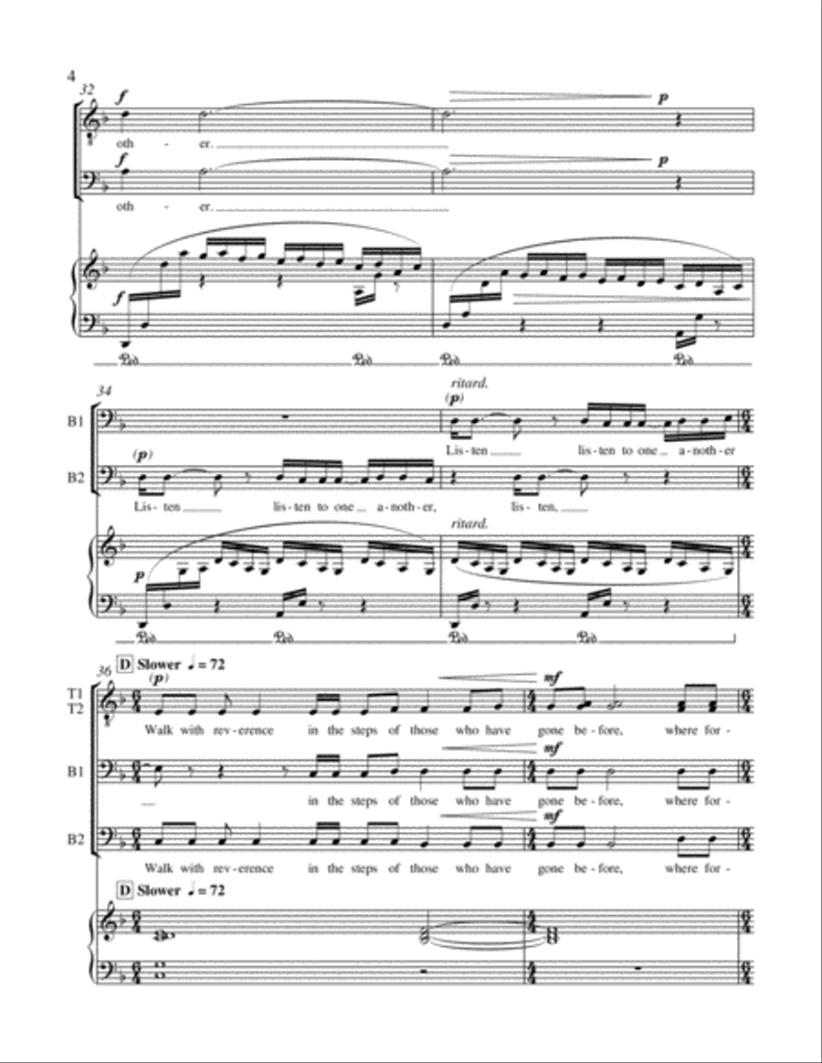 The Tree of Peace TTBB scores gallery preview page 5