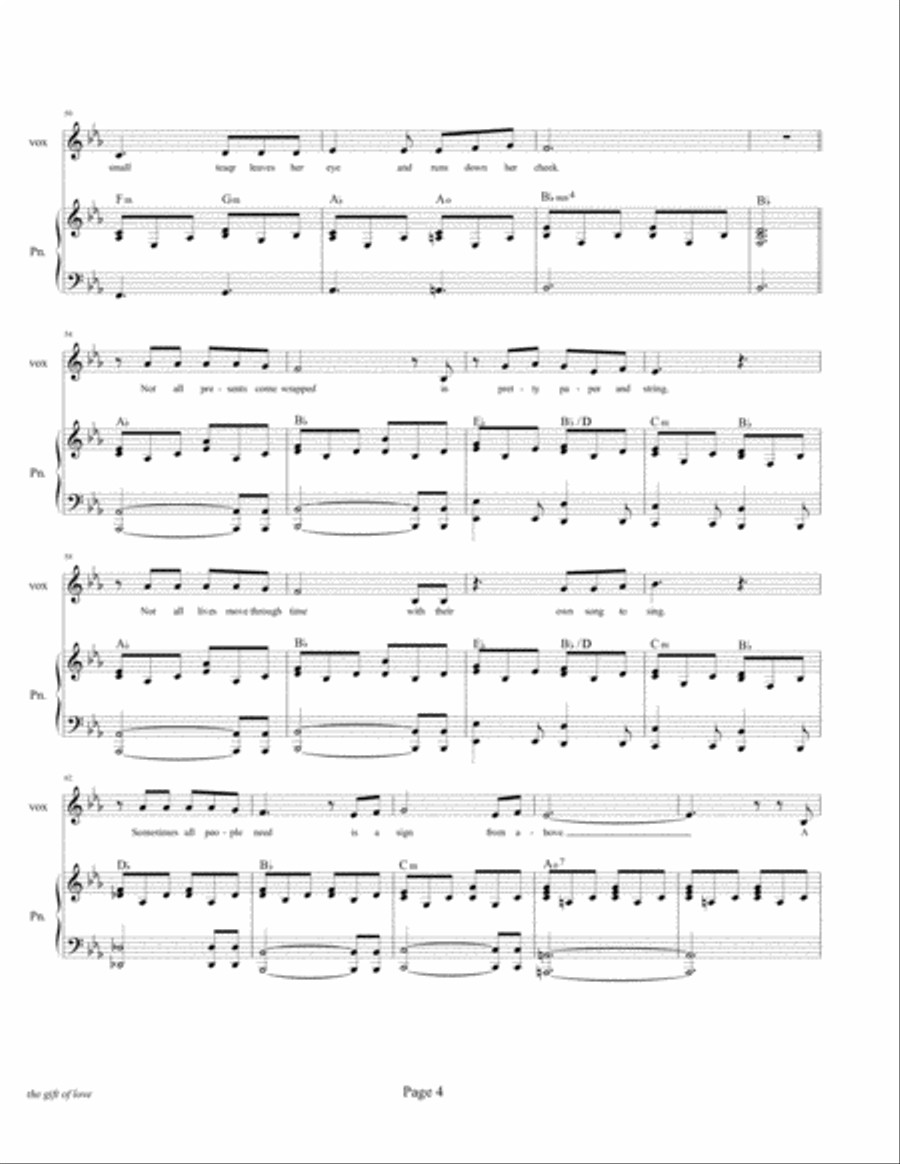 THE GIFT OF LOVE THE GIFT OF LOVE Voice scores gallery preview page 4