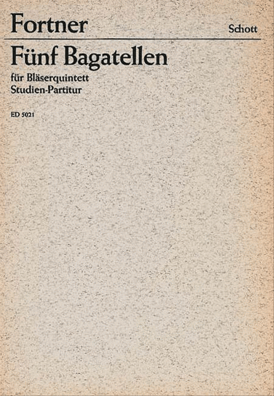 5 Bagatelles Woodwind Quintet scores gallery preview page 1