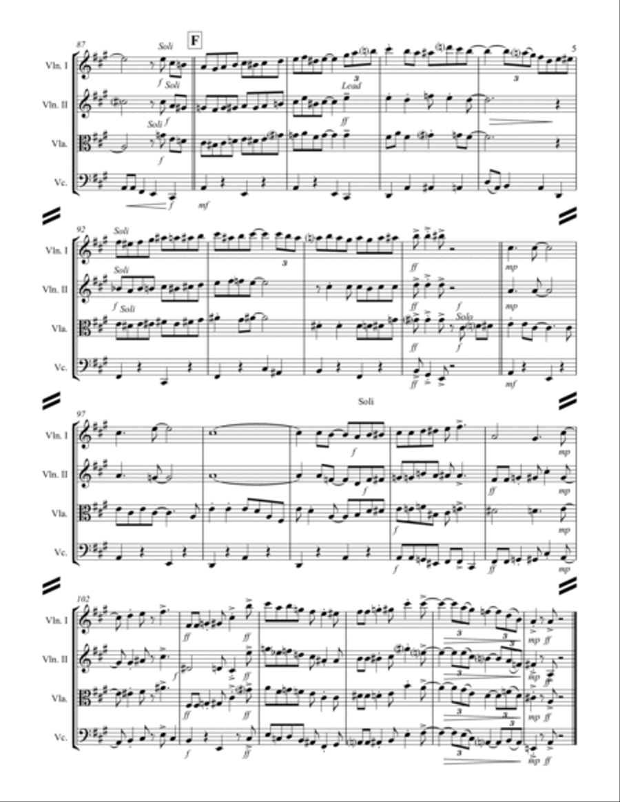 I Want A Little Girl String Quartet scores gallery preview page 6