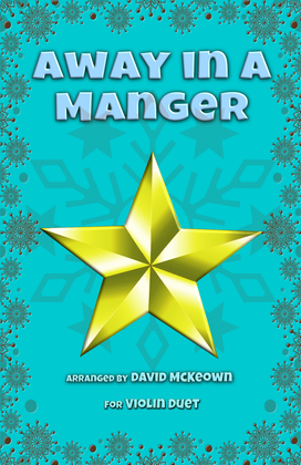 Book cover for Away in a Manger, Jazz Style, for Violin Duet