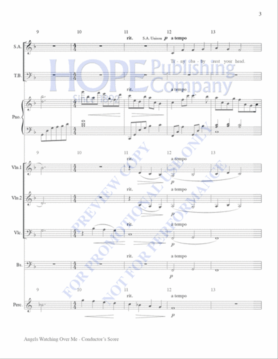 Angels Watching Over Me Angels Watching Over Me 4-Part scores gallery preview page 3
