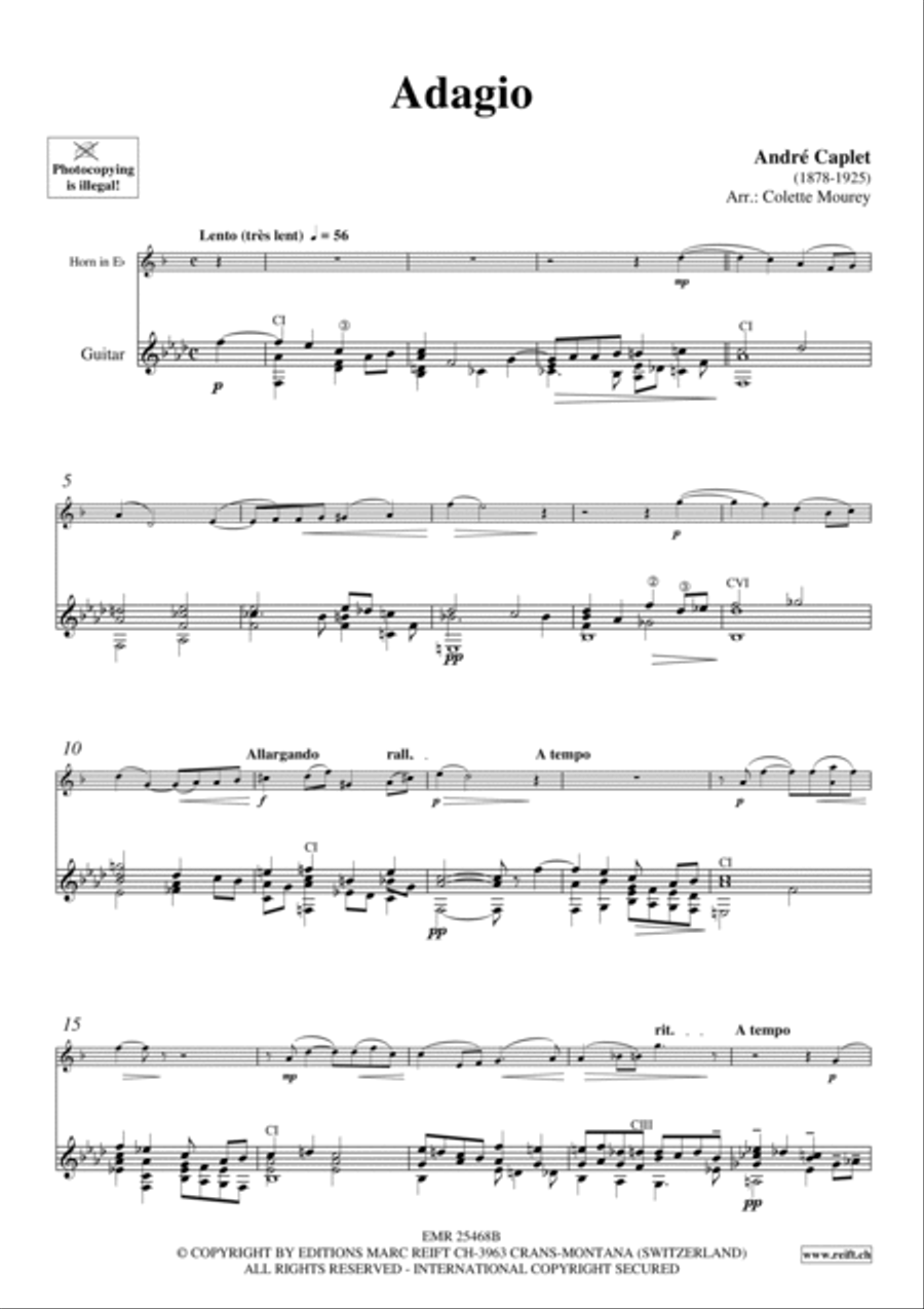 Adagio Adagio Horn scores gallery preview page 4