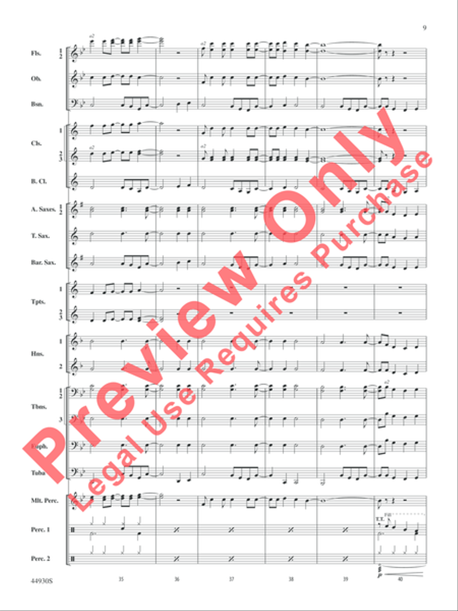 Christmas Vacation Christmas Vacation Concert Band scores gallery preview page 9
