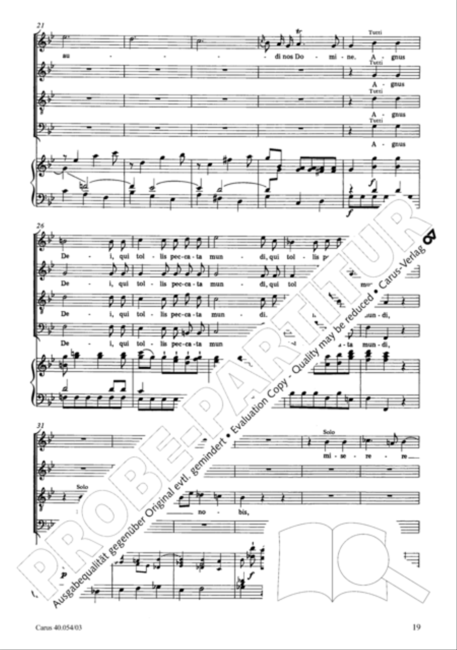 Litaniae Lauretanae B.M.V in B 4-Part scores gallery preview page 20