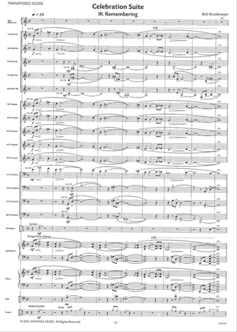 Celebration Suite -- III. Remembering Jazz Ensemble scores gallery preview page 2
