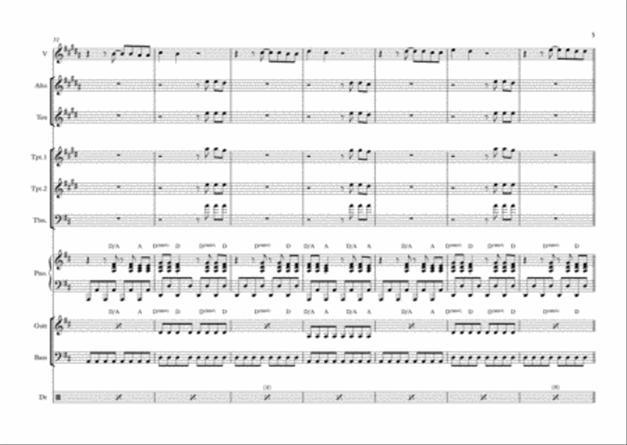 Gloria Gloria Tenor Saxophone scores gallery preview page 5