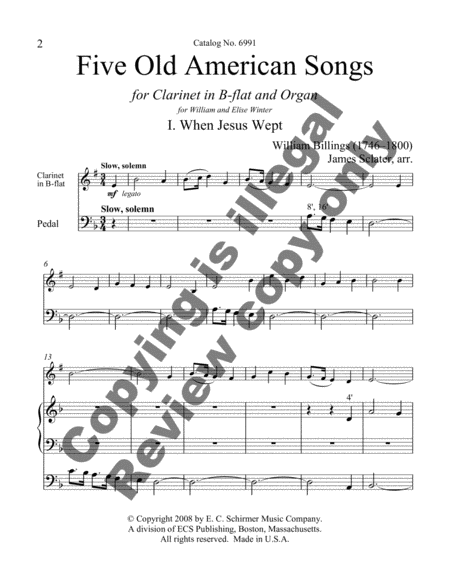 Five Old American Songs