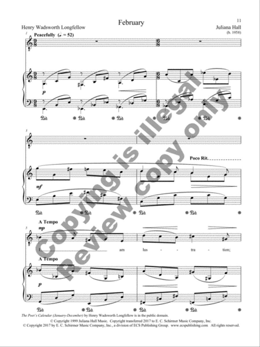 The Poet's Calendar Tenor Voice scores gallery preview page 7