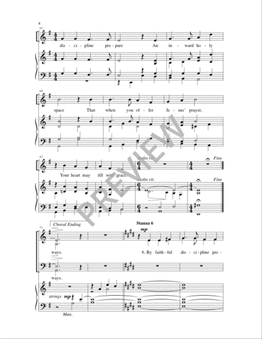 Let All Who Pray Let All Who Pray 4-Part scores gallery preview page 8