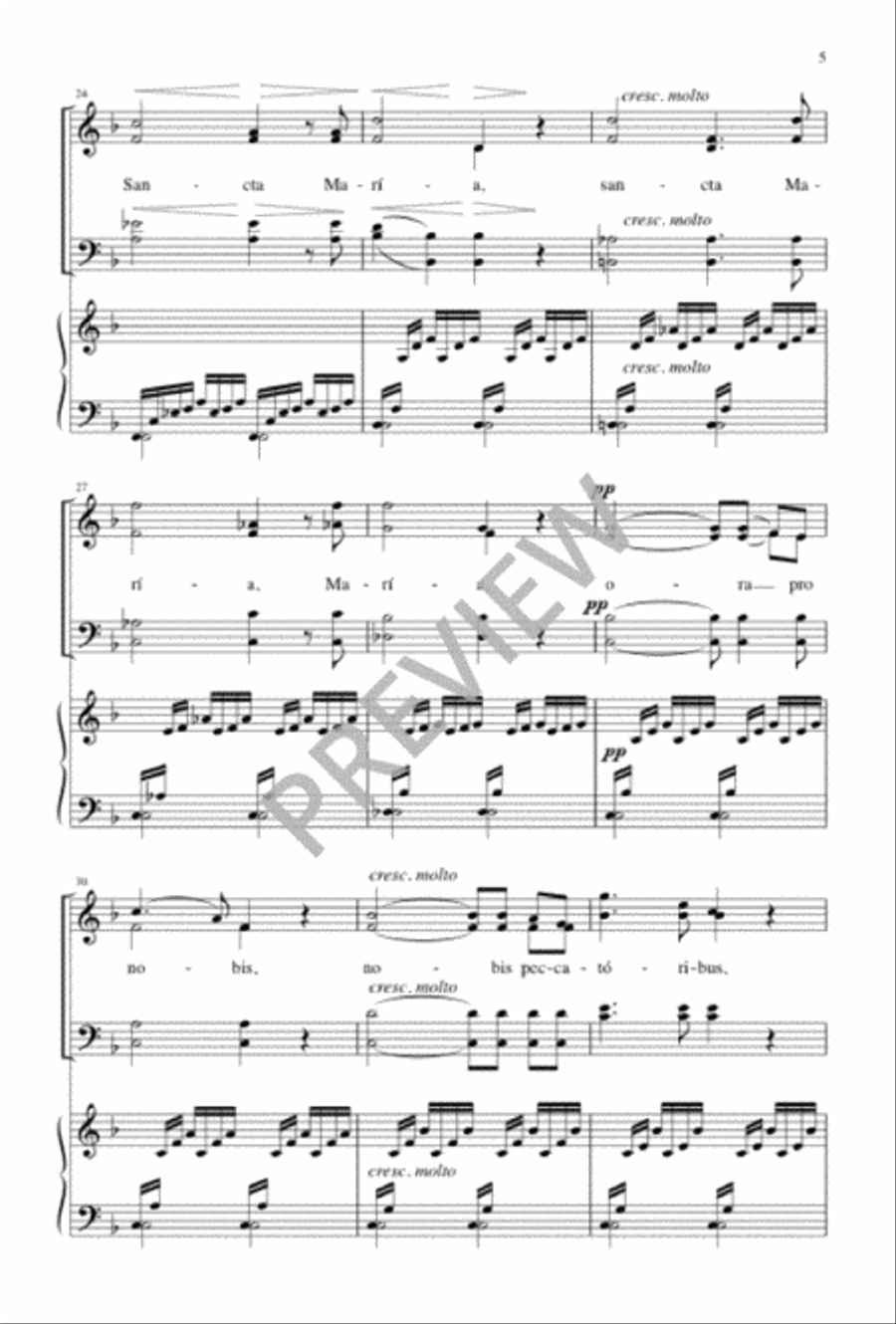 Ave Maria 4-Part scores gallery preview page 5